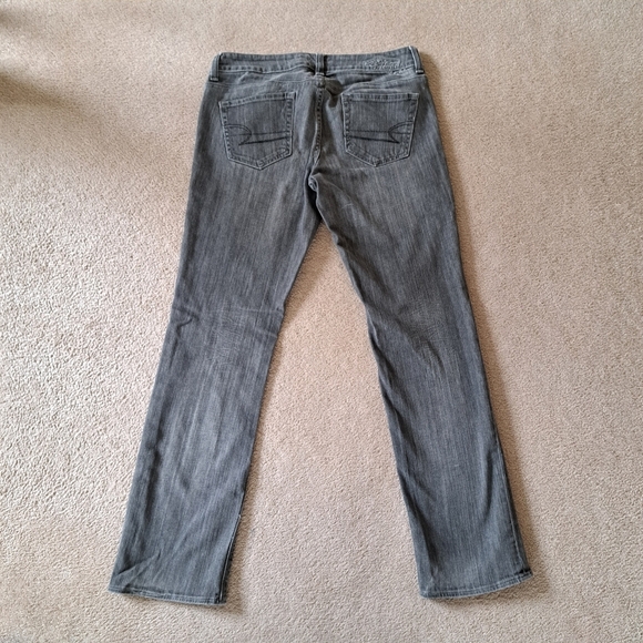 American Eagle Jeans 77 Straight Womens Denim Size 10 Grey - Picture 8 of 14
